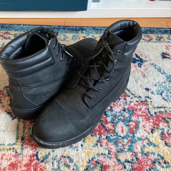 Lightly Used Black Timberland Boots 